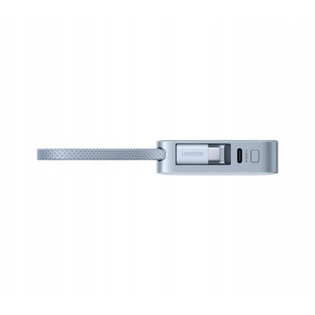 Powerbank z przewodem USB-C UGREEN 10000 mAh MagFlow PB773 Qi2 25W Szary
