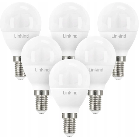 Żarówki LED Linkind E14 P45 do golfa, 7,2 W, 60 W, 2700 K, ciepła biel
