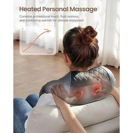 Masażer Shiatsu z Ciepłem, do Karku, Ramion, Pleców i Nóg, RENPHO RP-SNM061