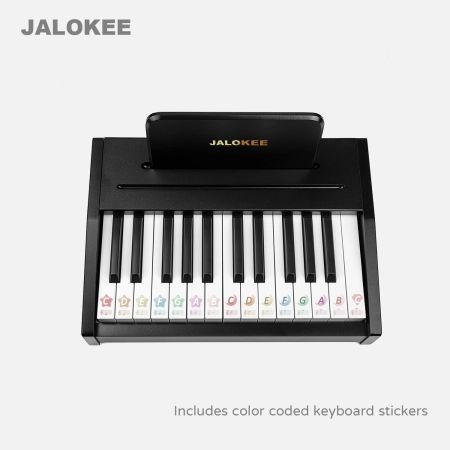 KLAWIATURA FORTEPIANOWA DLA DZIECI DREWNAINY INSTRUMENT 25 KLAWISZY CZARNY