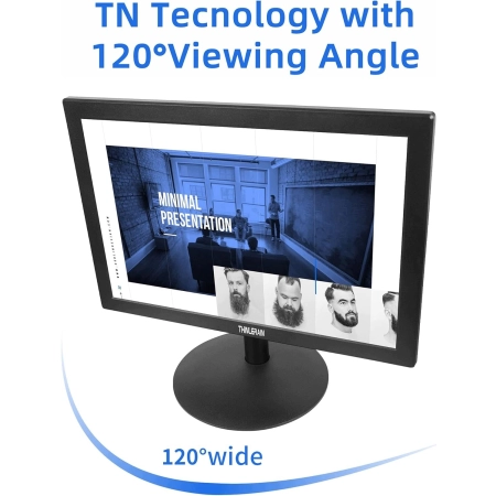 Thinlerain Monitor PC 15,4 cala 60 Hz głośniki HDMI VGA 1400 × 900 LED
