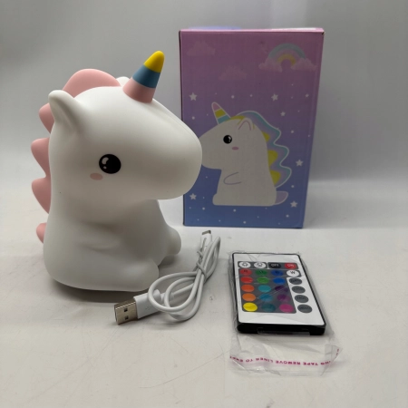 Silikonowa lampka nocna LED RGB dla dzieci w kształcie jednorożca