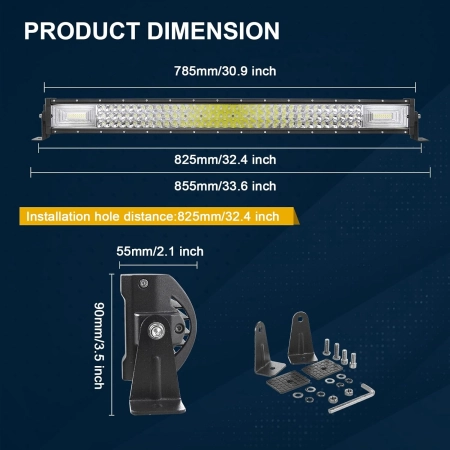 Listwa świetlna LED Slim RIGIDON 80cm 32cale 405 W, 12 V, wodoszczelna
