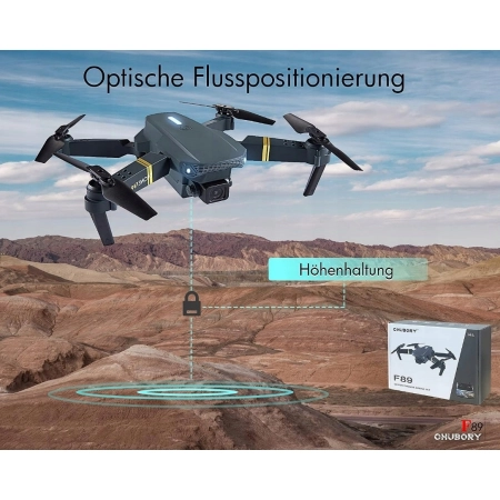 Dron CHUBORY F89 dla początkujących z kamerą , 1 bateria + walizka