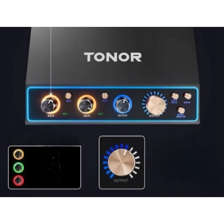 TONOR TX510 mikser mikrofonowy interfejs audio streaming USB 2x2 Jack/XLR