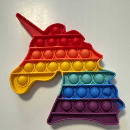 2 sztuki sensorycznych pacynek Fidget-Toys POP-IT jednorożec i dinozaur