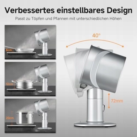 AMZCHEF ZM7001 Mobilny okap kuchenny z 4-biegowymi trybami filtr aluminiowy