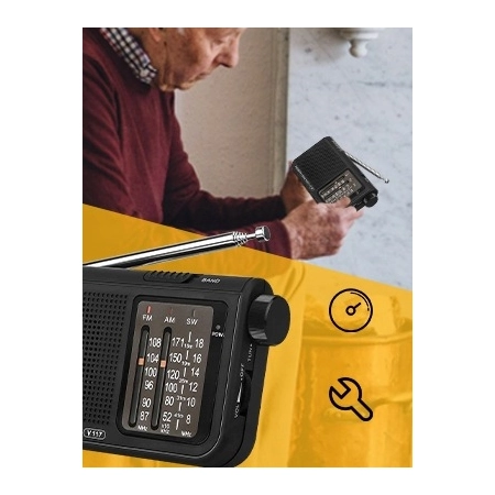 Retekess V117 Przenośne Radio FM AM SW Radio Mini