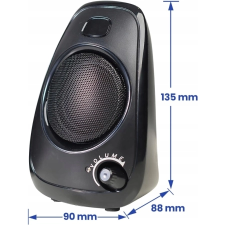 Zestaw dwóch głośników Ewent 2.0 Speakers USB 5V AUX 10W 80Hz-20kHz czarny