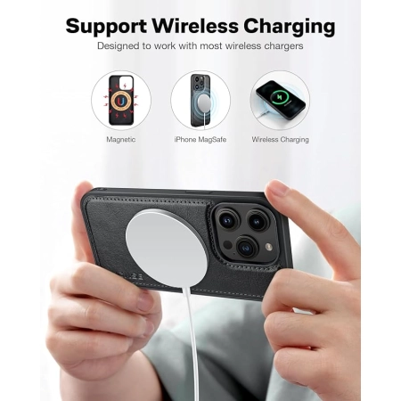 Etui magnetyczne dla iPhone 15 Pro 2in1 OCASAE kolor ZIELONY