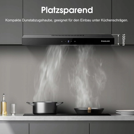 Okap kuchenny GASLAND CHEF SR60BS 60 cm, 3 poziomy sterowania dotykowego