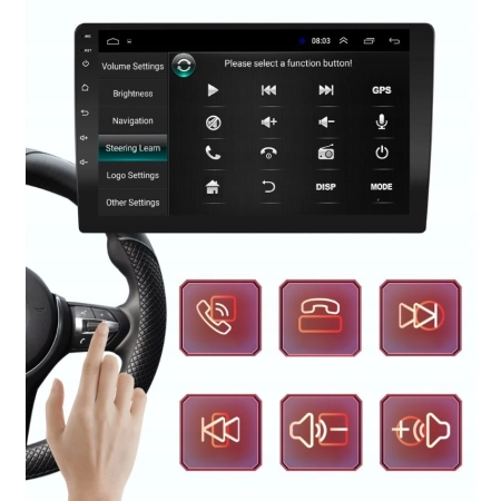 Radio samochodowe Eunavi Opel Adam 2013 -2016 Corsa E 2015 -2019 2-DIN 9