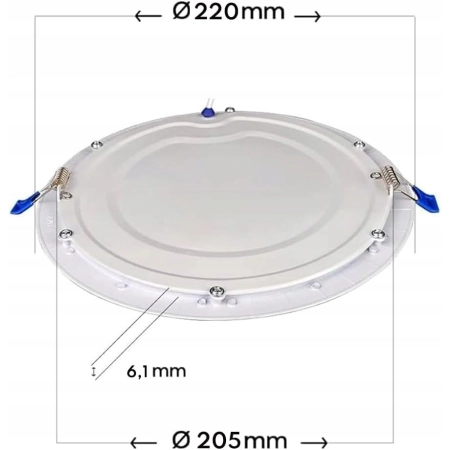 2x Oprawy oświetleniowe M Ledme LED 220 mm 20 W 2000 lumenów 4500 K