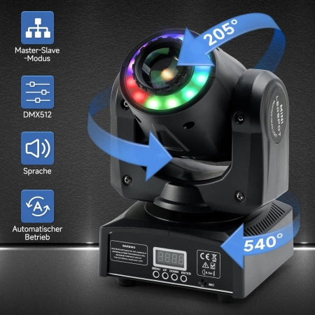 Ruchoma głowa Areyourshop LED 8 gobo DMX 512 LED Sound