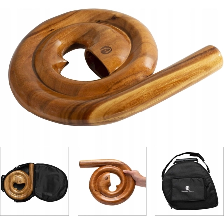 Australian treasures spiralny didgeridoo z drewna mahoniowego + torba