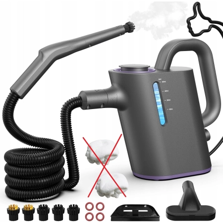 Myjka parowa czyścik do okien fug parownica ręczna zestaw 1500w mocny 550ML