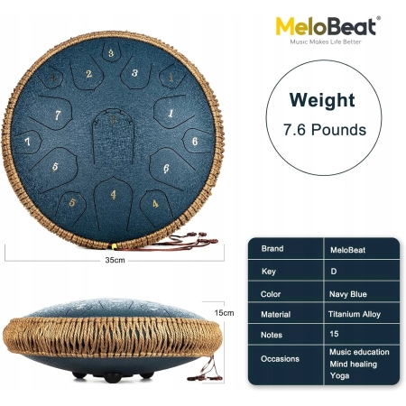 MeloBeat Tongue Drum Handpan 14