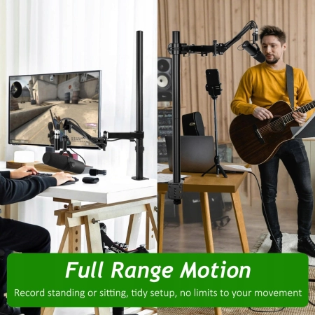FRGYEE NB-68 Ramię mikrofonu, stojak do Shure SM7B, Blue Yeti, HyperX