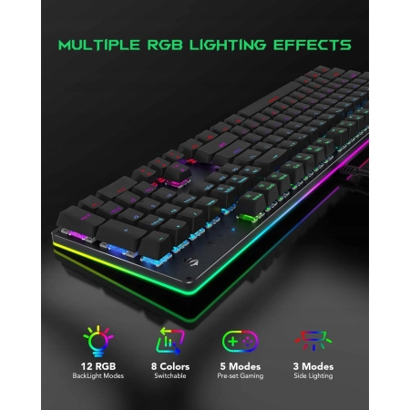 Black Shark SIXGILL K2 klawiatura qwertz mechaniczna przewodowa LED RGB PC