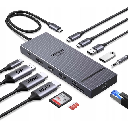 Stacja dokująca 12w1 adapter 10Gbps 4K 60Hz HDMI UGREEN Revodok CM886