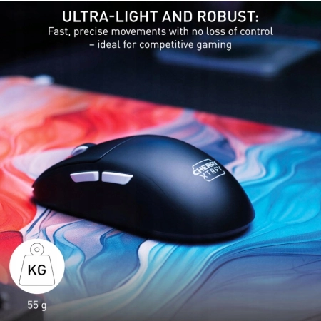CHERRY XTRFY CX-M68W-BLACK myszka Gaming RF Bezprzewodowa 26000 DPI