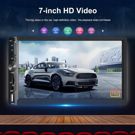NHOPEEW A3263 Samochodowe radio Bluetooth 2 DIN, dotykowy, odtwarzacz MP5