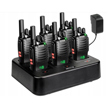 Retevis H777H Krótkofalówki z Sześciokierunkową Ładowarką, Latarką LED, VOX
