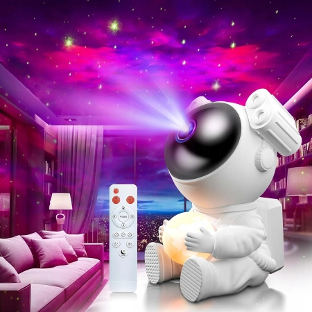 Projektor Astronauta K950 Galaxy LED Lampka Gwiazdy Kosmos Pilot RGB Timer