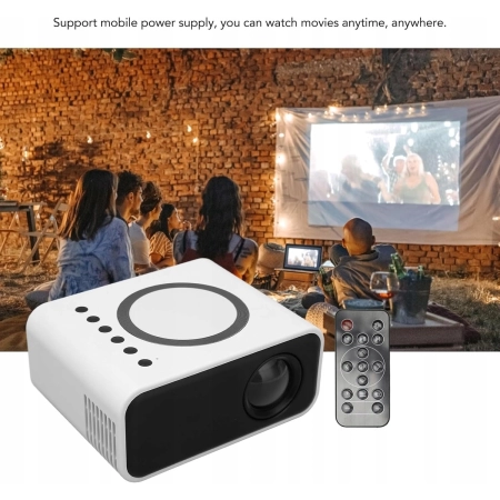 Mini Projektor, YT300 1080P Full HD do Kina Domowego z Głośnikiem