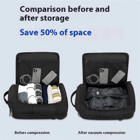 POSO PS676 Rozszerzalny plecak podróżny kompresyjny na laptopa 17,3'' 35 L