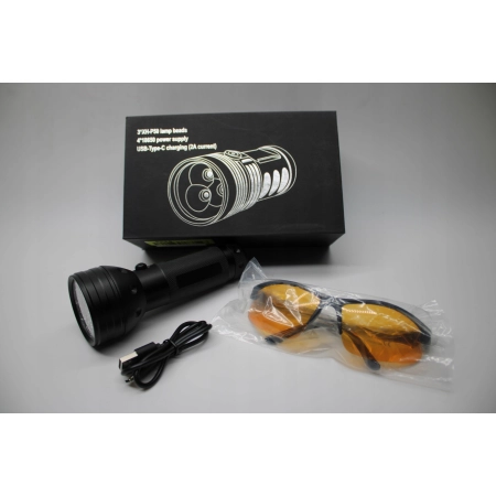 INF Latarka UV z 51 diodami LED 395 nm, wodoodporna