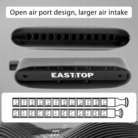 EAST TOP ET12 Harmonijka chromatyczna C o unikalnym nowoczesnym wzornictwie
