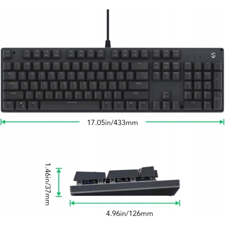 Black Shark SIXGILL K2 klawiatura qwertz mechaniczna przewodowa LED RGB PC