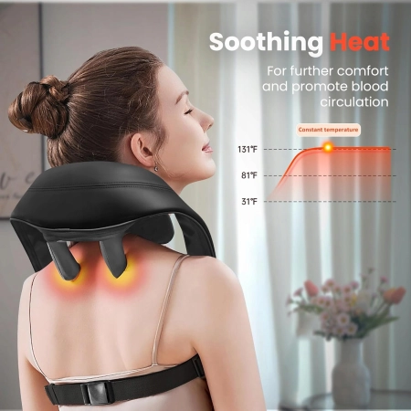COMFIER CF-6812 Bezprzewodowy Masażer Shiatsu 4D Z Ciepłem Do Ciała