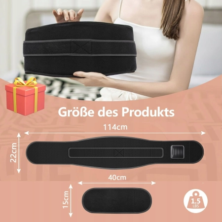 Pas grzewczy z masażem 2400 mAh na plecy brzuch lędźwie USB z 3 trybami