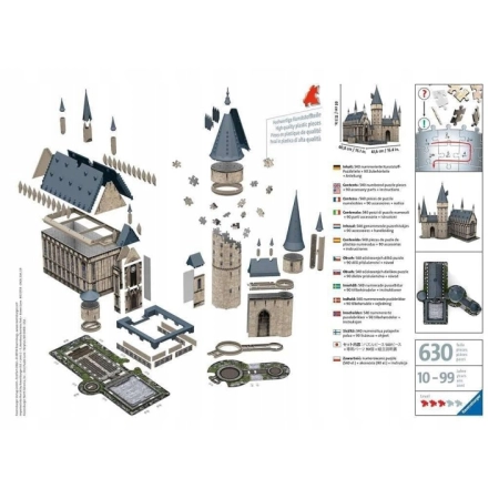 Ravensburger 112593 Puzzle 3D Harry Potter Zamek Hogwart 630 elementów
