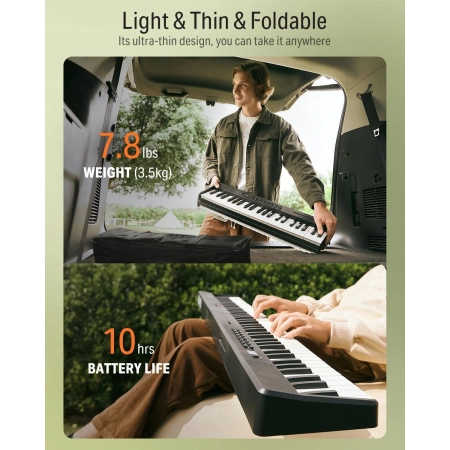 Donner DP-10 keyboard klawiatura fortepianowa, 88 klawiszy pianino V416