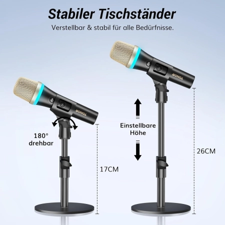 Mikrofon TONOR TD310 - profesjonalny USB do nagrań i transmisji BIAŁY + sta