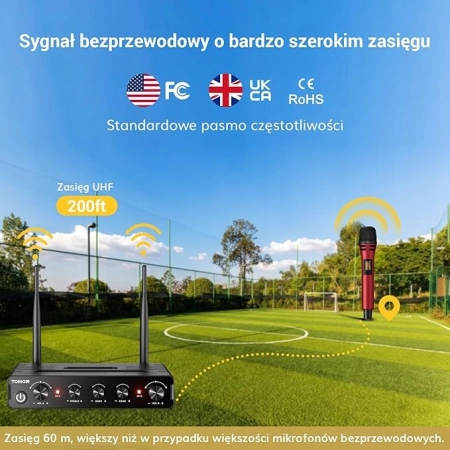 Systemy mikrofonów bezprzewodowych, TONOR TW350 UHF